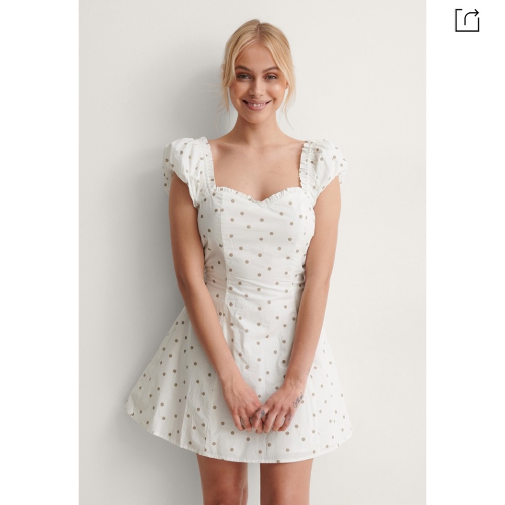 Jasmin Azizam X NA-KD Dotted Mini Dress EU Size 36 or US Size 6